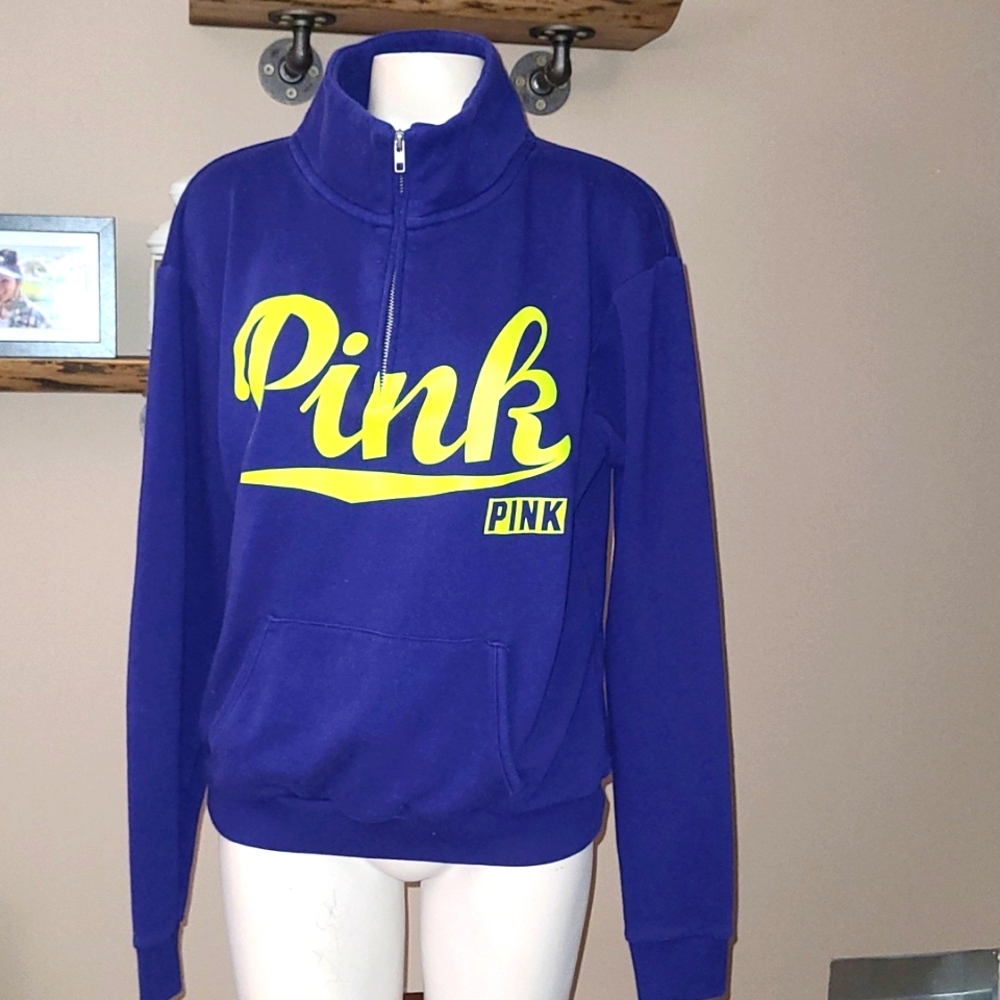 Pink quarter zip